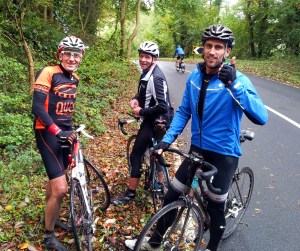 Harting Hill - best descent in Sussex! JP, Jes & Bing